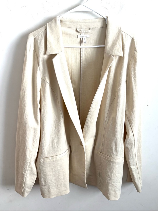 Maurices Jackets & Blazers - Maurices Blazer Seamed open-front single button 2X Cream Office Workwear